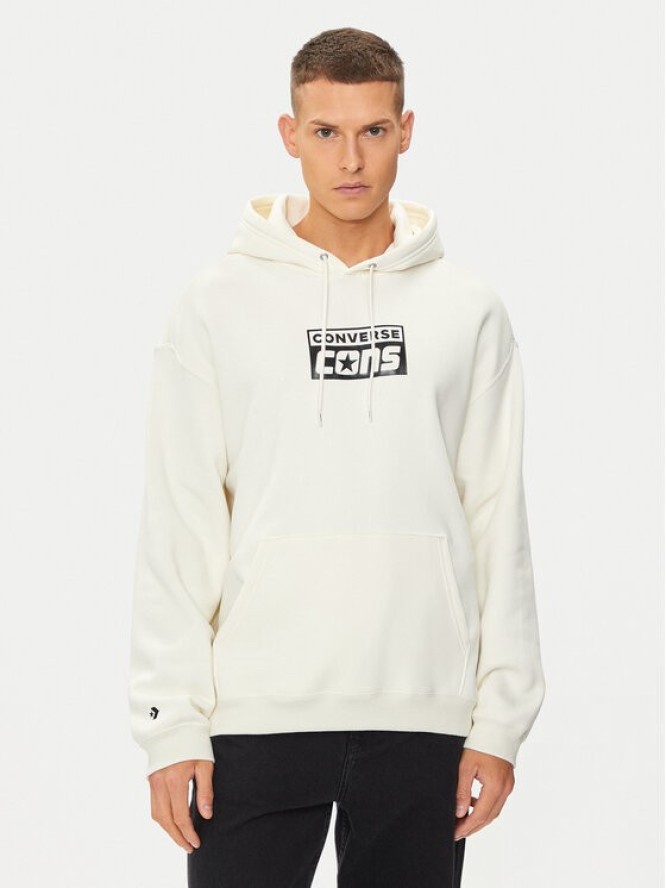 Converse Bluza M Cons Hoodie 10026148-A10 Écru Regular Fit