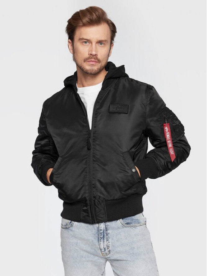 Alpha Industries Kurtka bomber Back Print 128113 Czarny Regular Fit