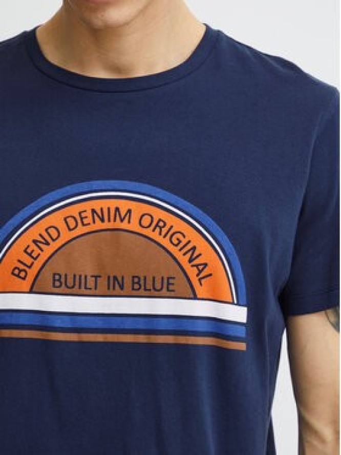 Blend T-Shirt 20715022 Granatowy Regular Fit