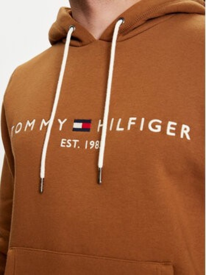 Tommy Hilfiger Bluza Logo MW0MW11599 Brązowy Regular Fit