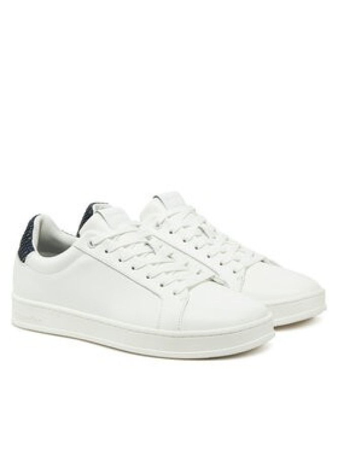 Calvin Klein Sneakersy Low Top Lace Up Woven HM0HM01767 Biały