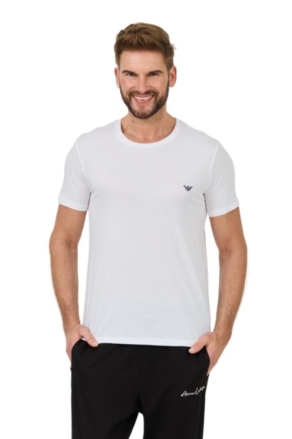 EMPORIO ARMANI Biały t-shirt basique