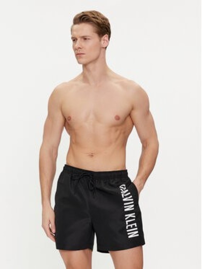 Calvin Klein Swimwear Szorty kąpielowe KM0KM01004 Czarny Regular Fit