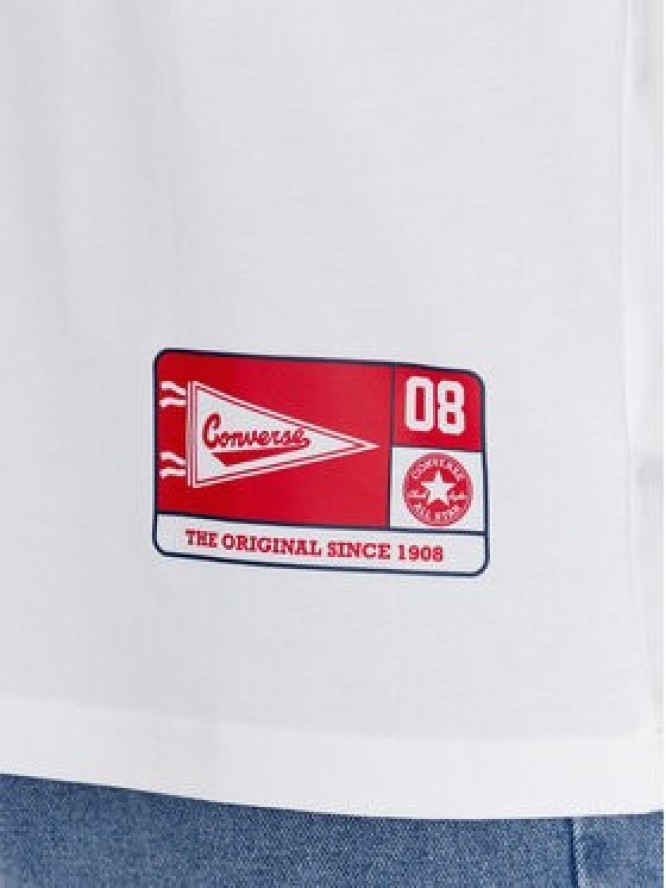 Converse T-Shirt Chuck Retro Ct Collegiate Ss Tee 10025293-A03 Biały Regular Fit