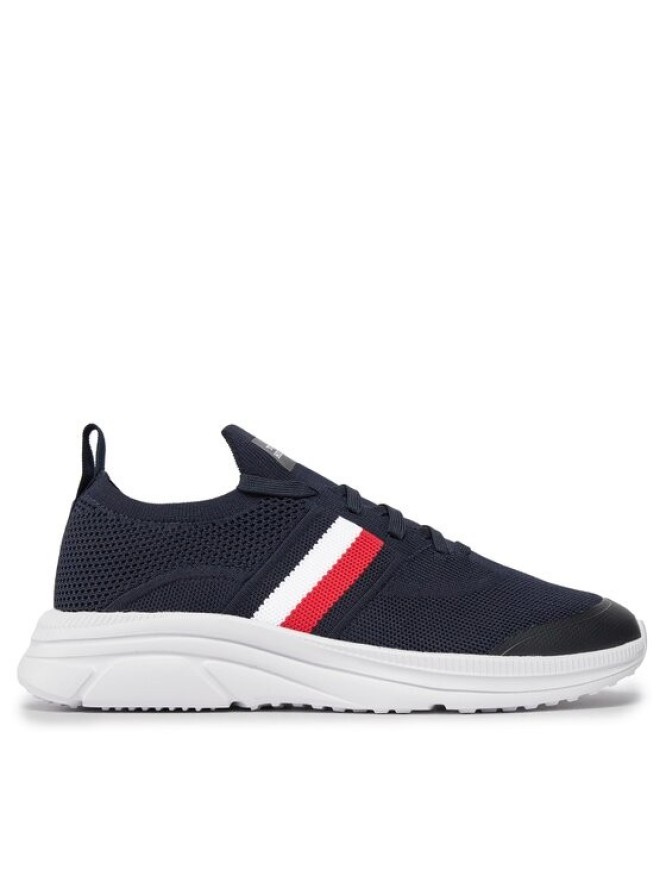 Tommy Hilfiger Sneakersy Modern Runner Knit Stripes Ess FM0FM04798 Granatowy