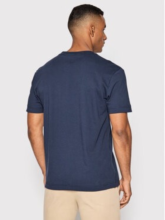 Calvin Klein T-Shirt Micro Logo Interlock K10K109894 Granatowy Regular Fit