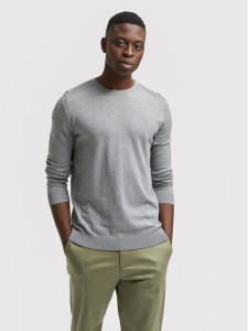 Selected Homme Sweter Berg 16074682 Szary Regular Fit