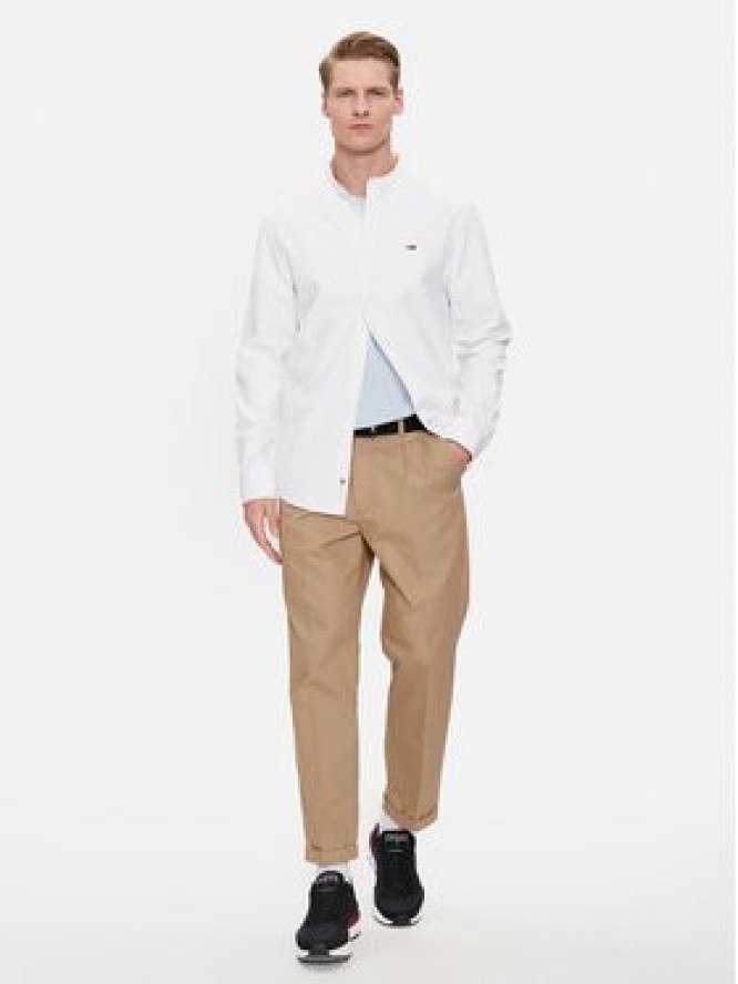 Tommy Jeans Koszula Mao DM0DM18332 Biały Regular Fit