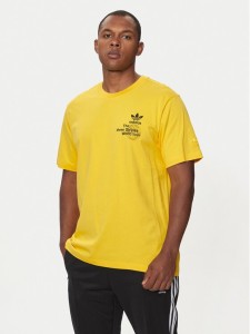 adidas T-Shirt BT IS0183 Żółty Regular Fit