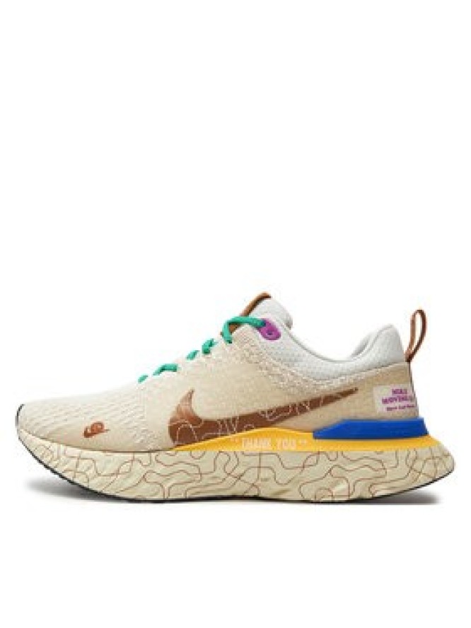 Nike Buty do biegania React Infinity Run Fk 3 Prm DZ3025 001 Beżowy