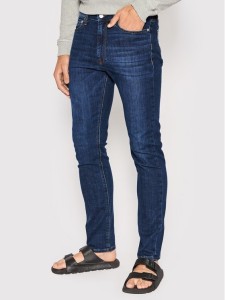 Les Deux Jeansy Reed LDM550001 Granatowy Slim Fit