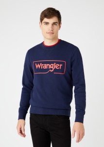 WRANGLER FRAME LOGO SWS MĘSKA BLUZA NAVY W6H1HA114