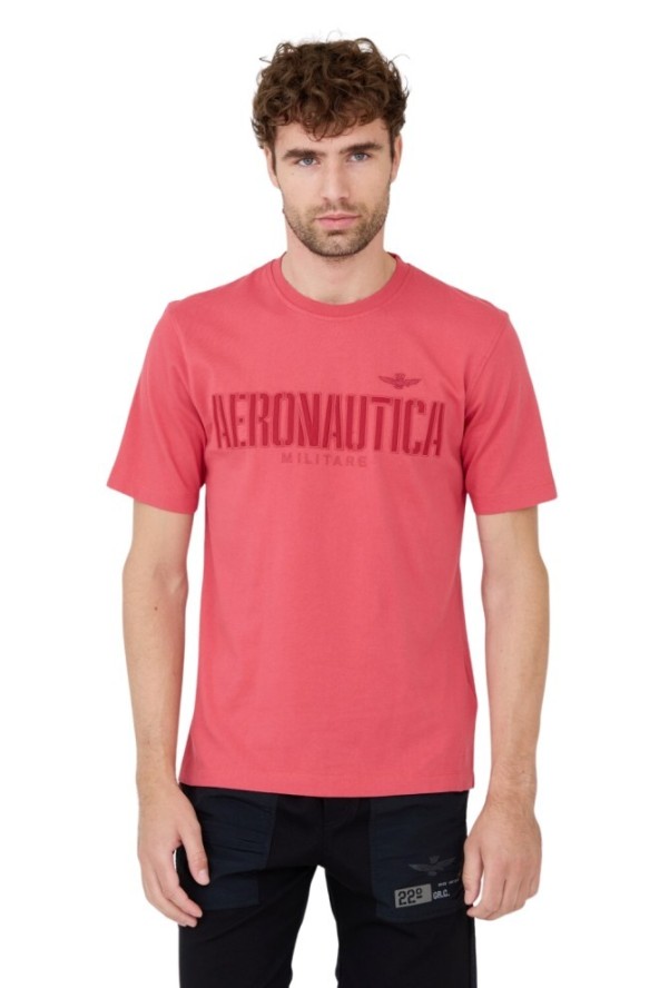 AERONAUTICA MILITARE Różowy t-shirt