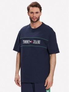 Tommy Jeans T-Shirt Skate Archive DM0DM16309 Granatowy Relaxed Fit