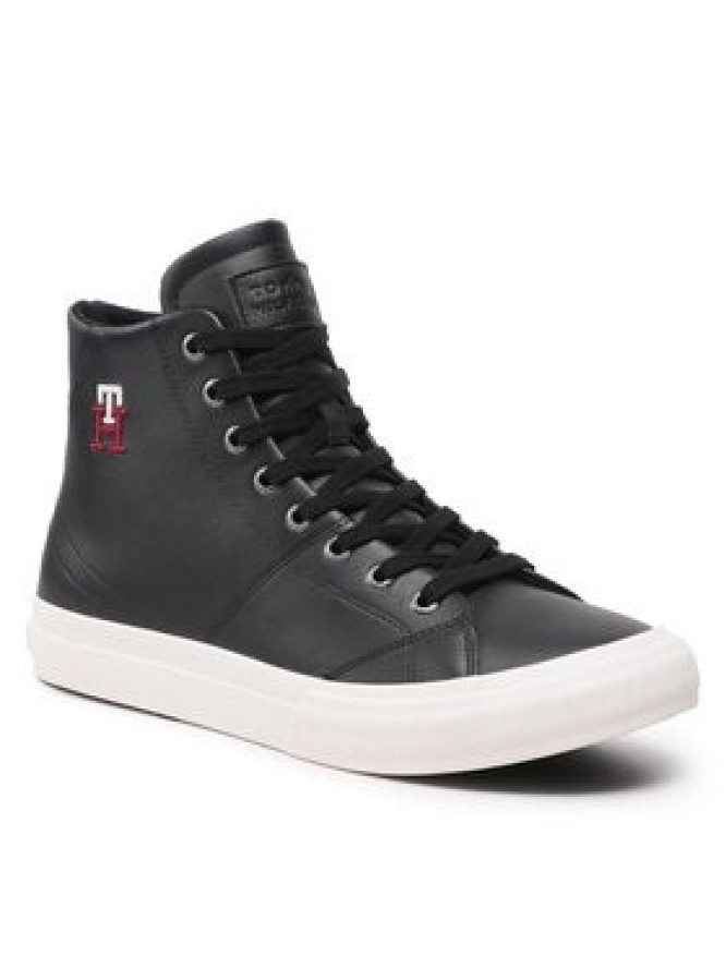 Tommy Hilfiger Sneakersy Th Hi Vulc Street Leather FM0FM04739 Czarny