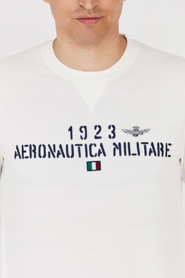 AERONAUTICA MILITARE Longsleeve biały męski