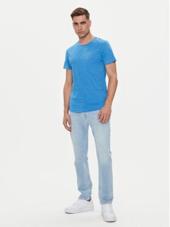 Tommy Jeans T-Shirt Jaspe DM0DM09586 Niebieski Slim Fit