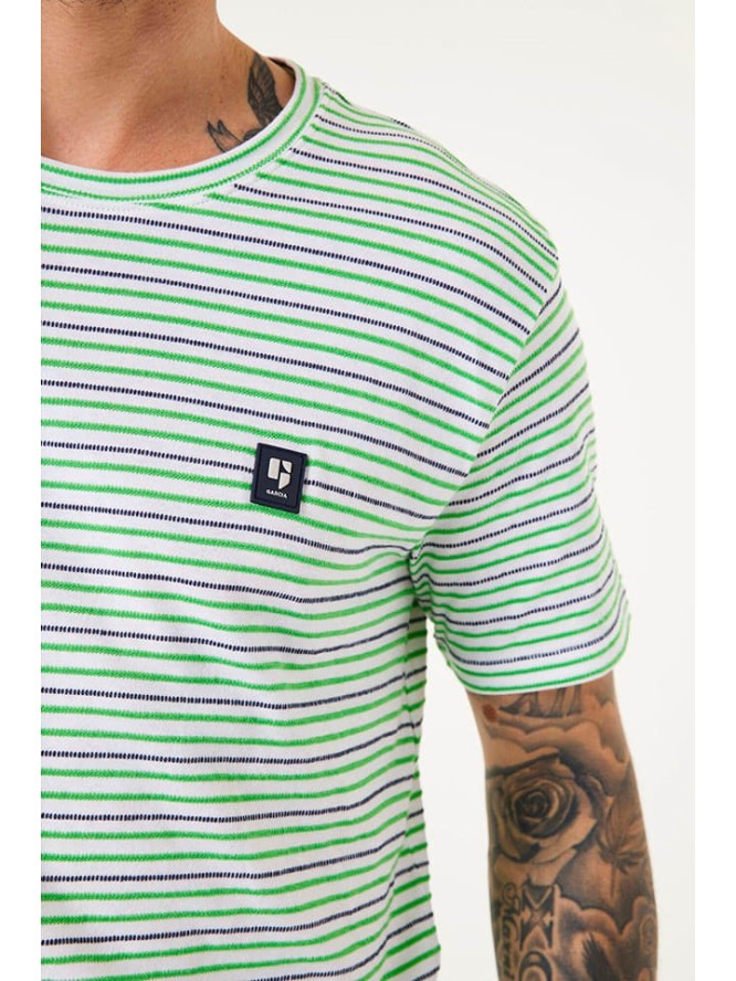 Garcia Koszulka w kolorze zielono-granatowo-białym rozmiar: XXL