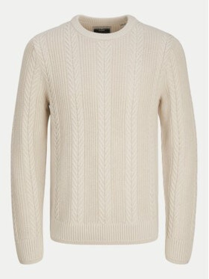 Jack&Jones Sweter 12261436 Beżowy Regular Fit