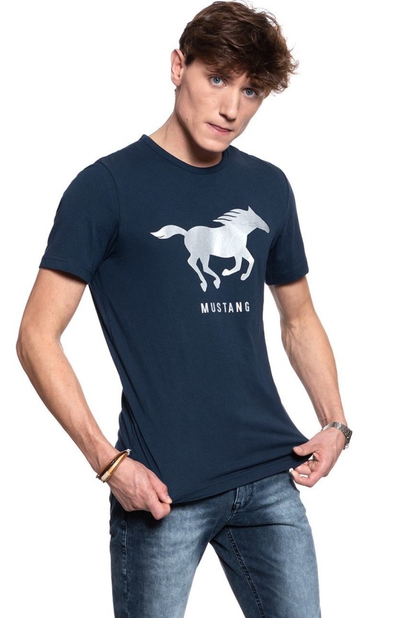 MUSTANG T SHIRT Print Tee DRESS BLUES 1008718 5334