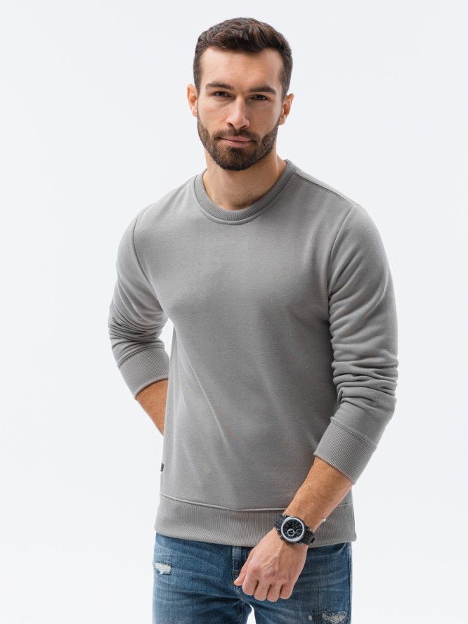 Bluza męska bez kaptura BASIC - szara V17 B978 - XXL