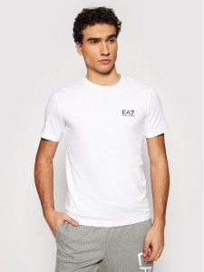 EA7 Emporio Armani T-Shirt 8NPT52 PJM5Z 1100 Biały Regular Fit