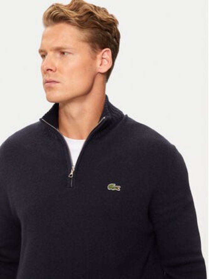 Lacoste Sweter AH3052 Granatowy Regular Fit