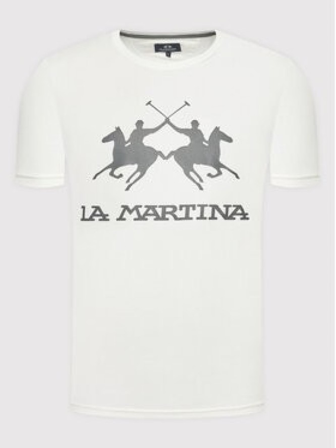La Martina T-Shirt CCMR05 JS206 Biały Regular Fit