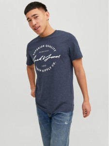 Jack&Jones T-Shirt Jace 12222037 Granatowy Regular Fit