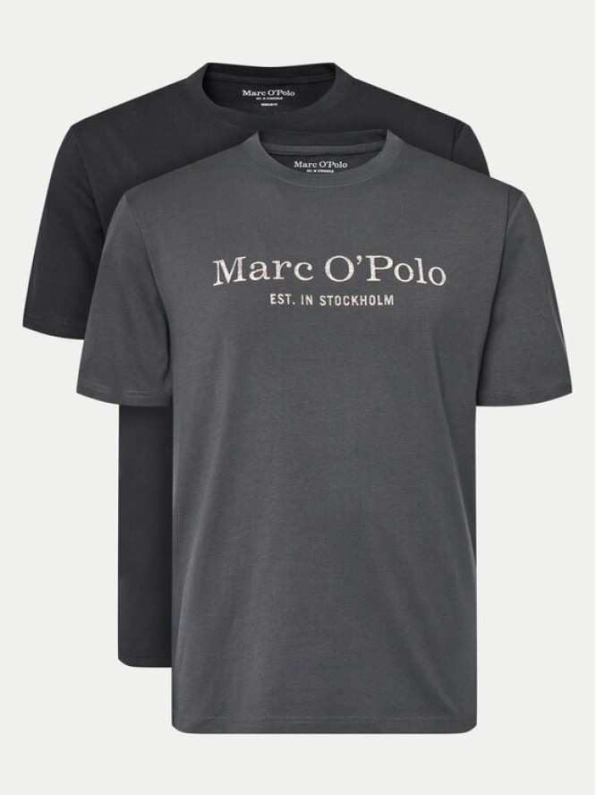 Marc O'Polo Komplet 2 t-shirtów 421 2058 09104 Szary Regular Fit