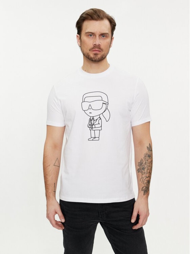 KARL LAGERFELD T-Shirt 755054 542221 Biały Regular Fit