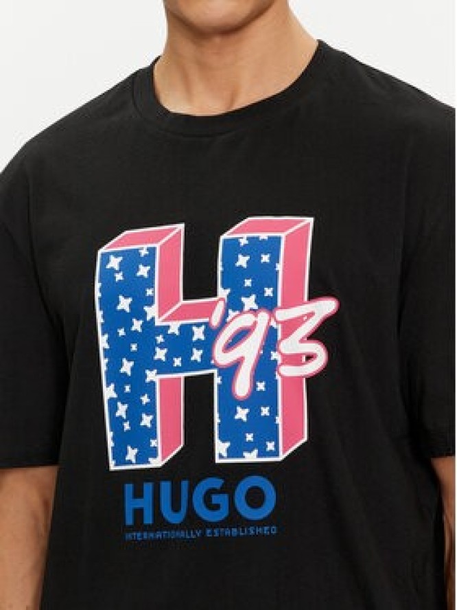 Hugo T-Shirt Nentryle 50513411 Czarny Relaxed Fit