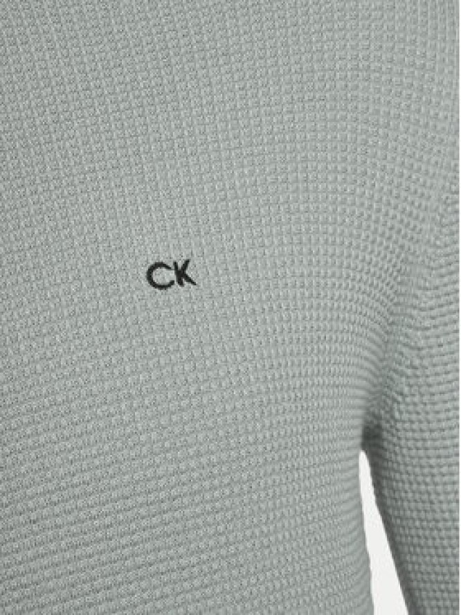 Calvin Klein Sweter K10K113031 Zielony Regular Fit