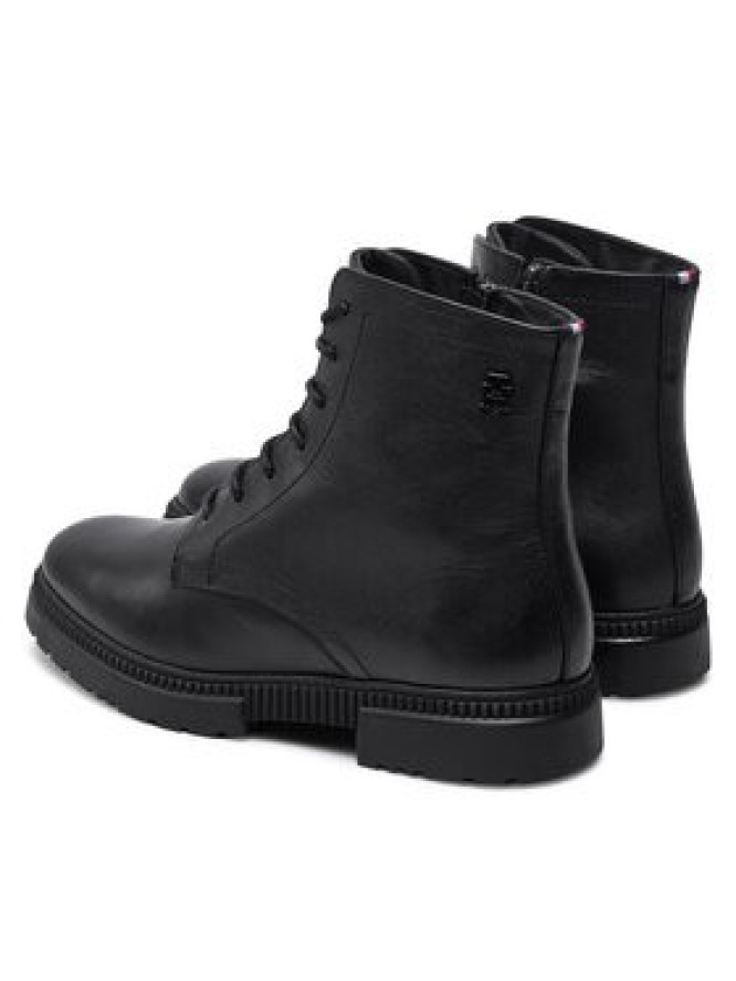 Tommy Hilfiger Kozaki Comfort Tl Texture Lth Boot FM0FM05182 Czarny