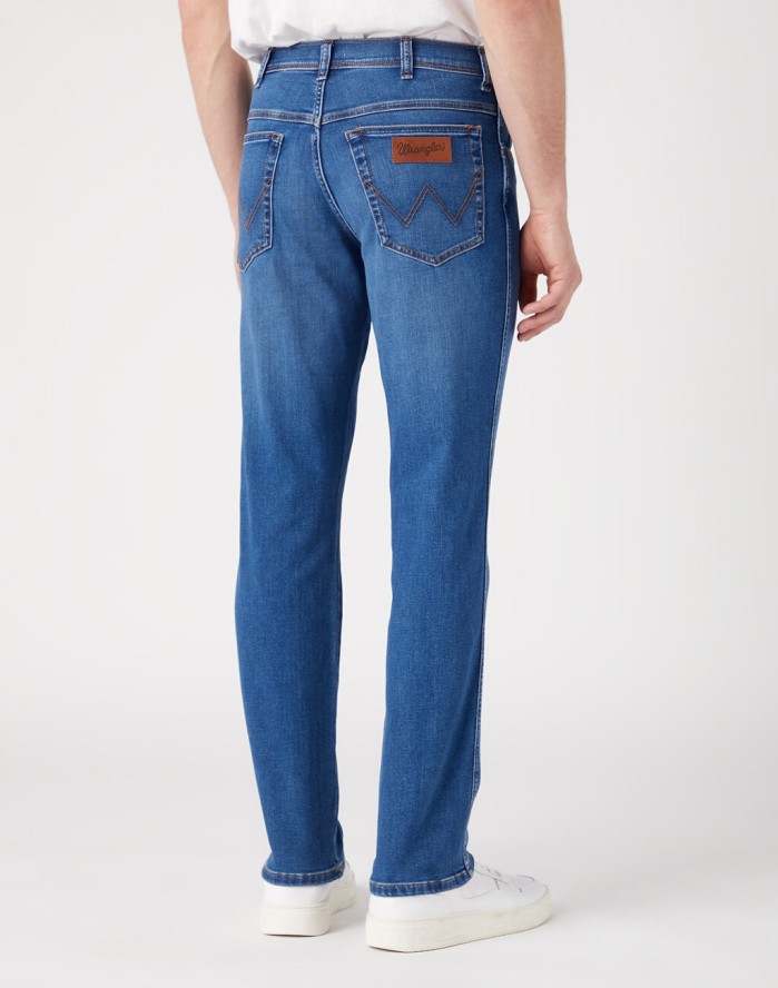 WRANGLER TEXAS SLIM MĘSKIE SPODNIE JEANSOWE PISCES W12SLD369