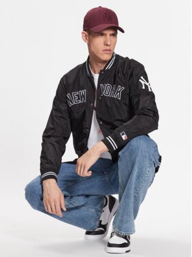 47 Brand Kurtka bomber New York Yankees Wordmark 47 Drift Track Jacket Czarny Regular Fit