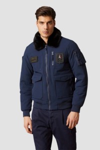 AERONAUTICA MILITARE Granatowa męska kurtka Iconic Pilot