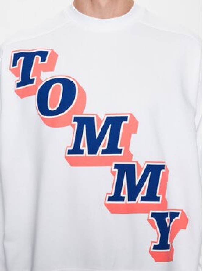 Tommy Jeans Bluza Boxy College DM0DM16379 Biały Boxy Fit