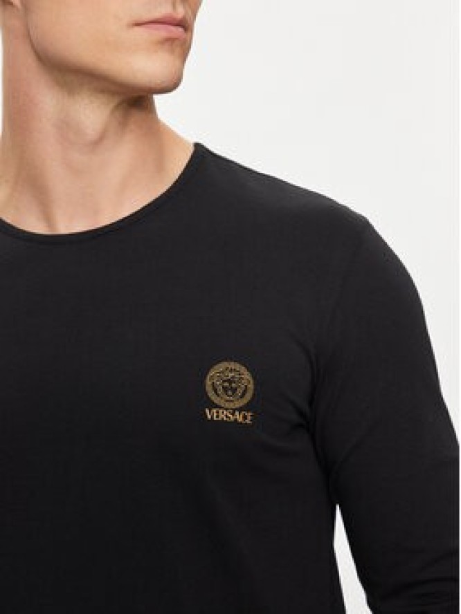 Versace Komplet 2 longsleeve AU10197 Czarny Slim Fit