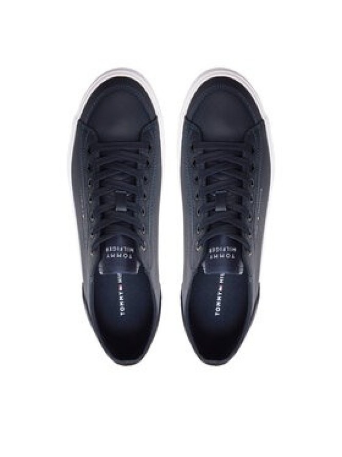 Tommy Hilfiger Tenisówki Corporate Vulc Leather FM0FM04953 Granatowy