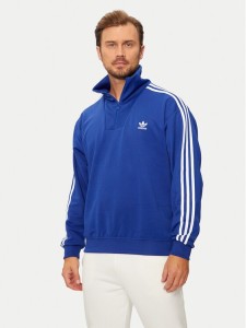 adidas Bluza adicolor Funnel IX5216 Niebieski Regular Fit
