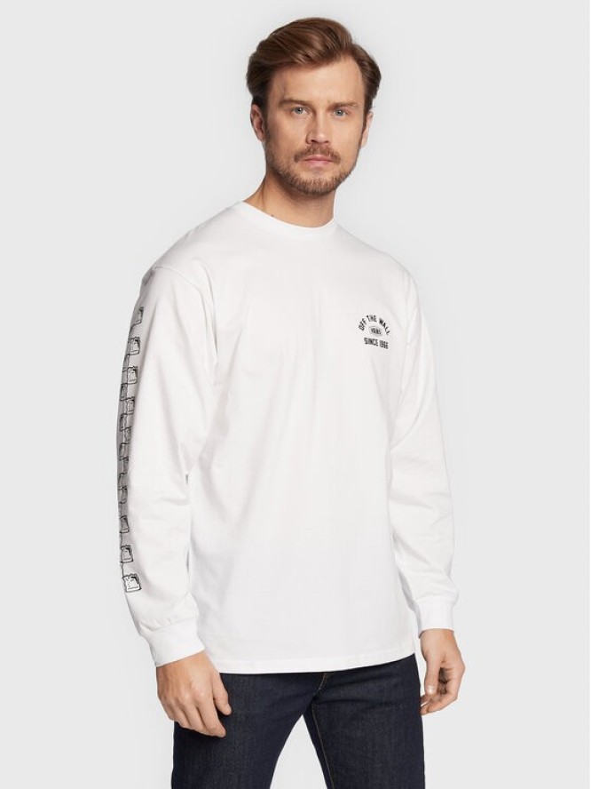 Vans Longsleeve Checkboard Research VN0A7S5M Biały Classic Fit