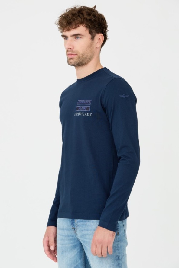 AERONAUTICA MILITARE Granatowy longsleeve