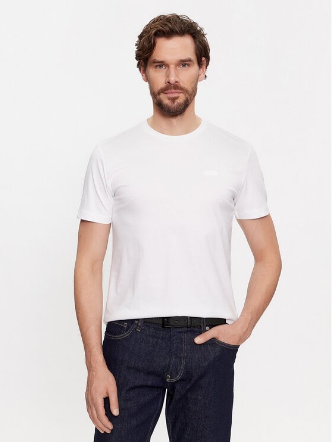 Calvin Klein T-Shirt Smooth Cotton T-Shirt K10K112229 Biały Regular Fit