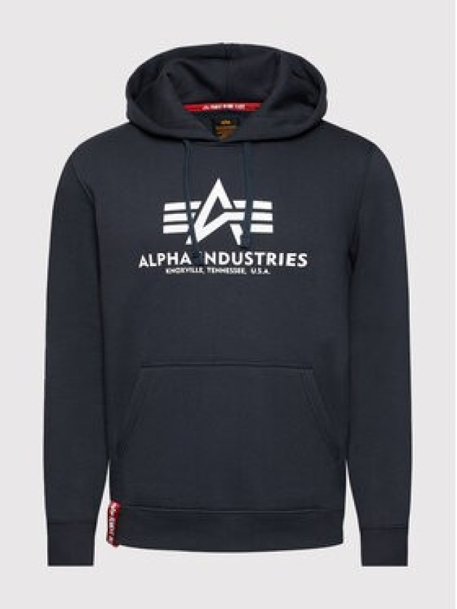 Alpha Industries Bluza Basic 178312 Granatowy Regular Fit