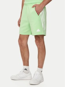 adidas Szorty sportowe Future Icons 3-Stripes IR9200 Zielony Regular Fit