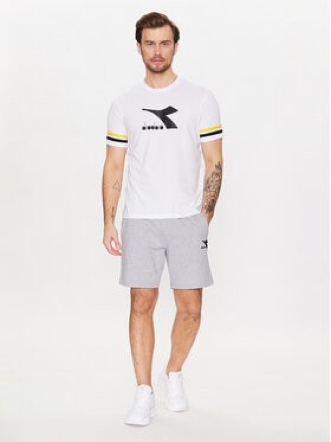 Diadora T-Shirt Ss Slam 102.179298 Biały Regular Fit