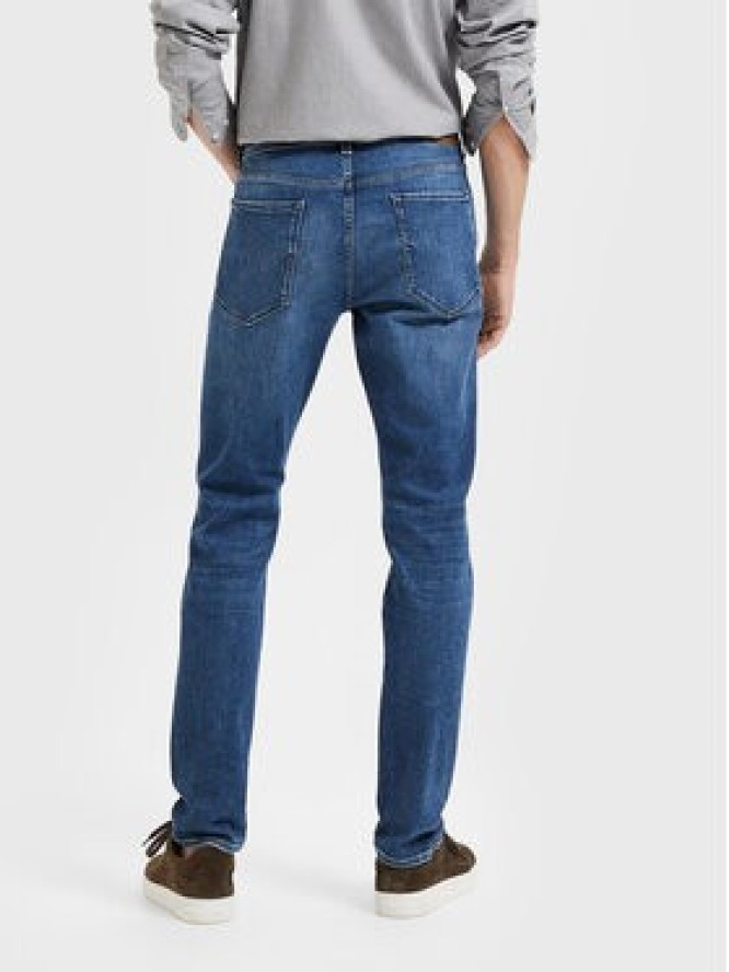 Selected Homme Jeansy Leon 16087777 Niebieski Slim Fit