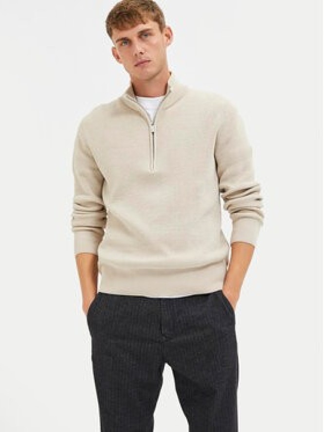 Selected Homme Sweter Rodney 16087985 Beżowy Regular Fit