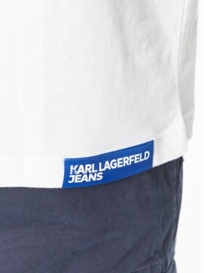 Karl Lagerfeld Jeans T-Shirt 235D1707 Biały Regular Fit